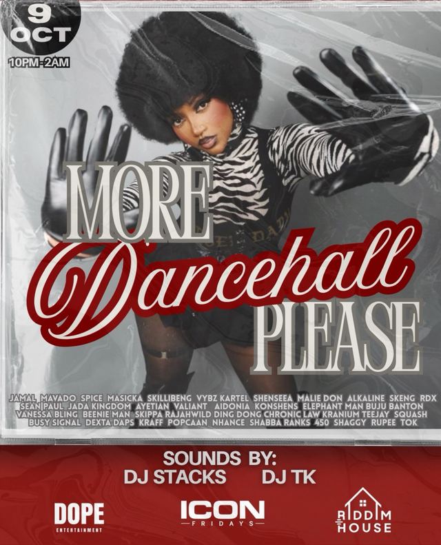 More Dancehall PLEASE, Fri, Oct 9, Venu