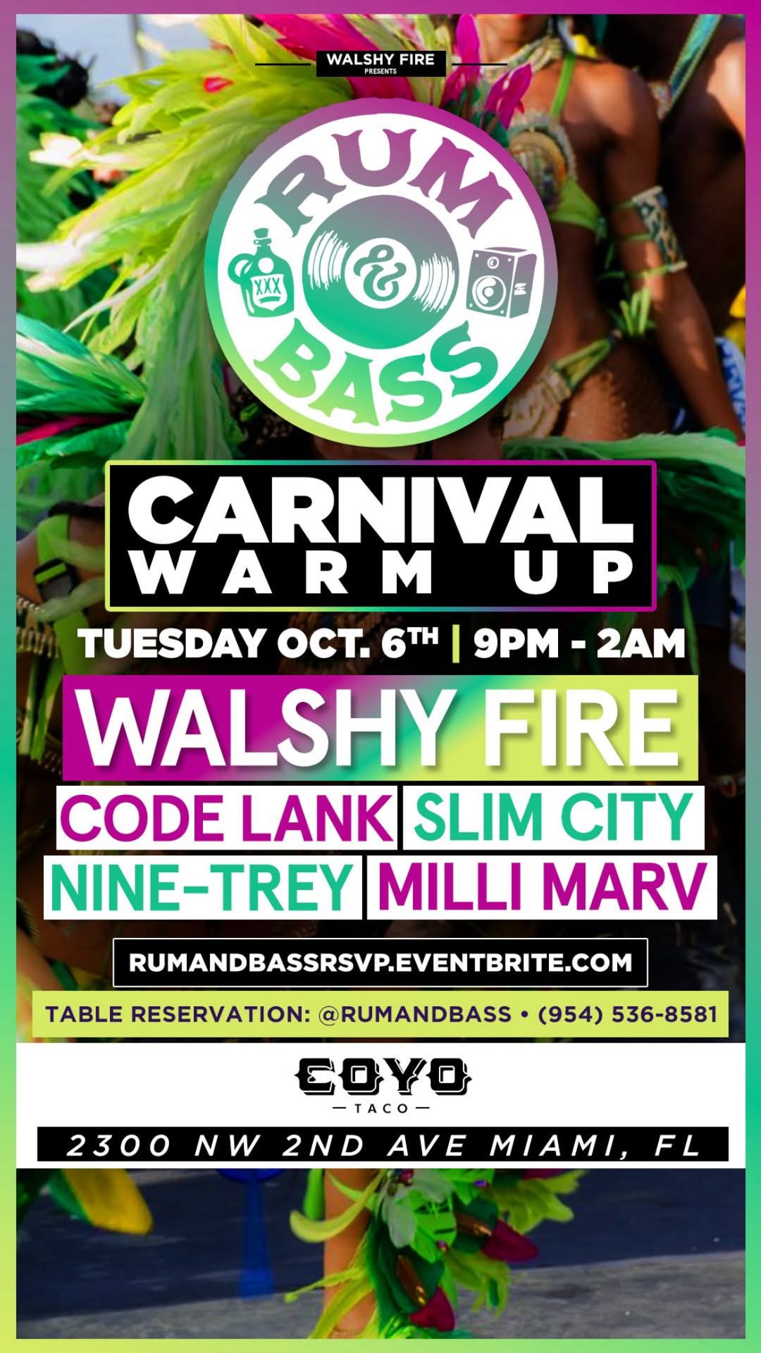 Rum & Bass Carnival Warm Up