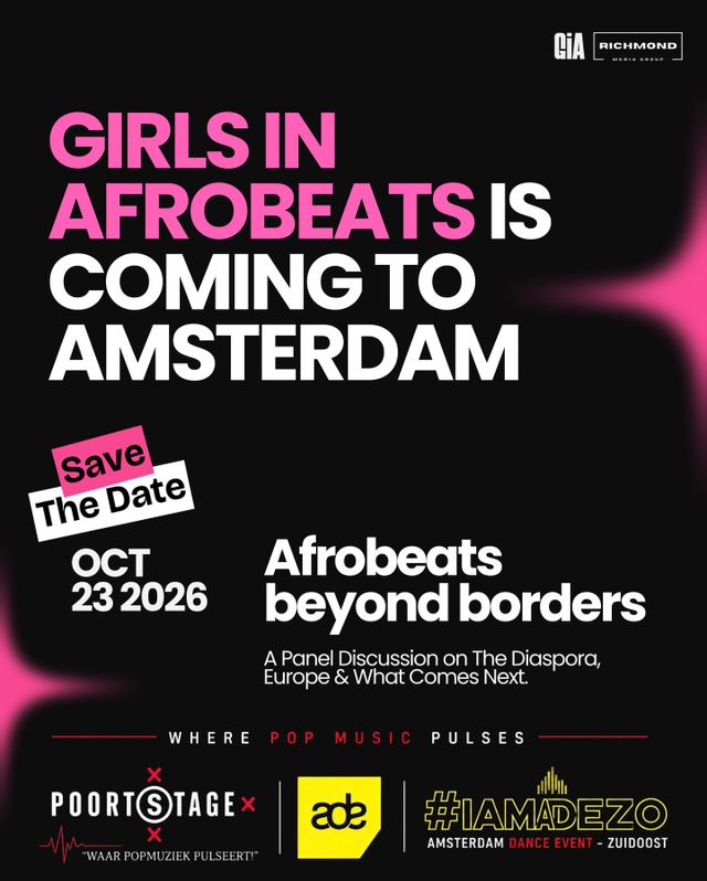 Afrobeats Beyond Borders, Fri, Oct 23, Poortstage, Zuidoost