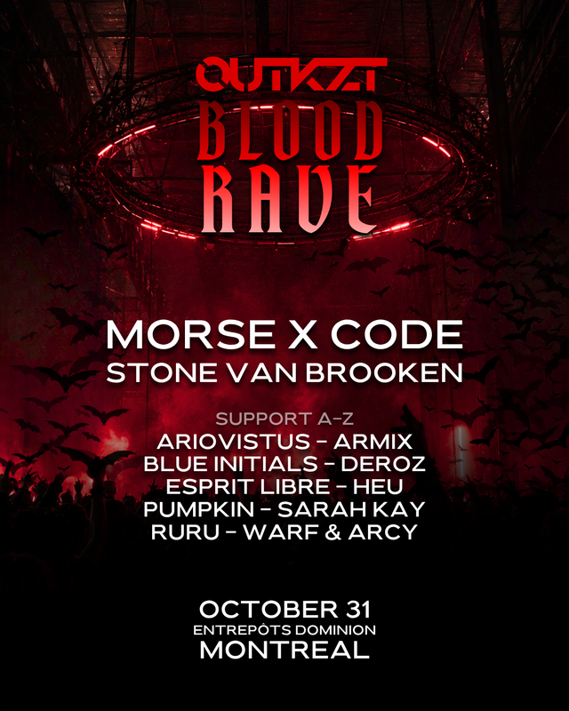 OUTKZT BLOOD RAVE, Sat, Oct 31, Entrepôts Dominion