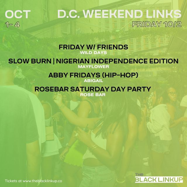SLOW BURN | Nigerian Independence Edition, Fri, Oct 2, Mayflower, Dupont Circle