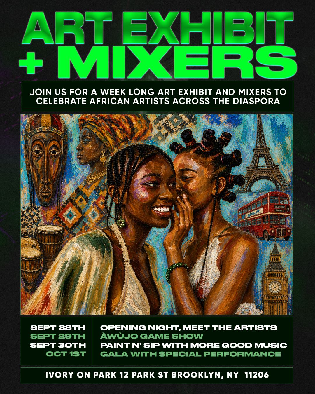 Art Exhibit + Mixers — flyer 3
