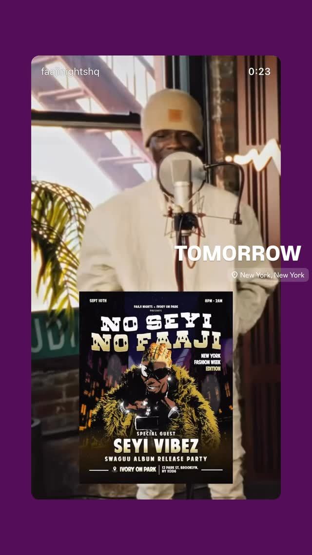 No Seyi No Faaji, Fri, Sep 11, Ivory on Park