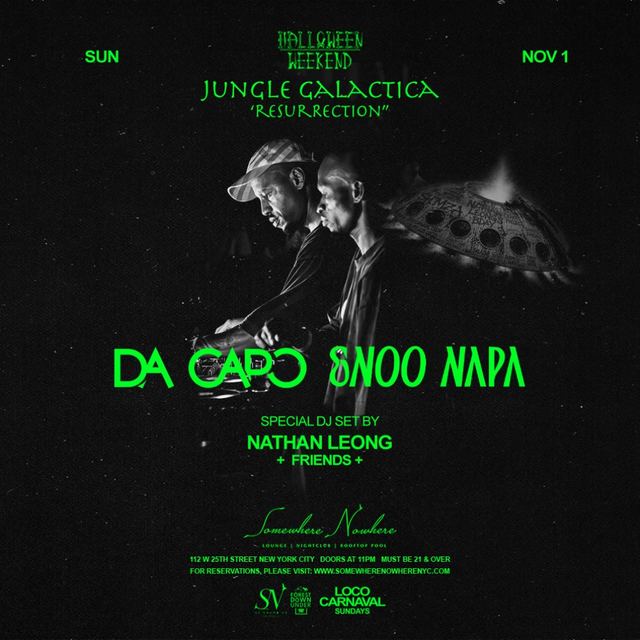 Jungle Galactica 'Resurrection', Sun, Nov 1, Somewhere Nowhere, Chelsea