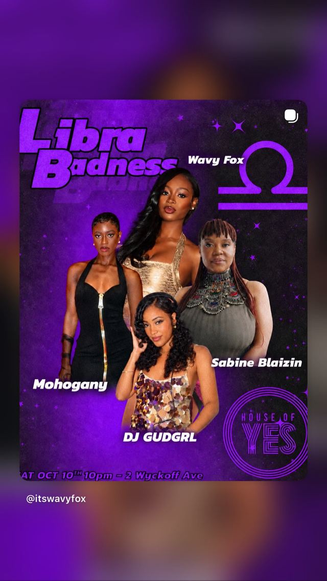 Libra Badness, Sat, Oct 10, House of Yes, Bushwick