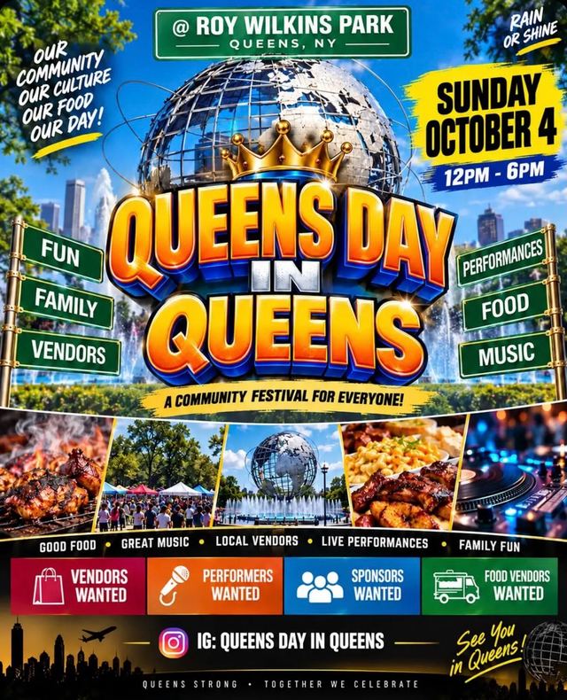 Queens Day in Queens, Sun, Oct 4, Roy Wilkins Park, Queens