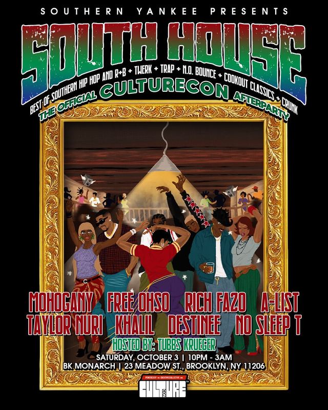 SOUTH HOUSE - THE OFFICIAL CULTURECON AFTERPARTY, Sat, Oct 3, THE BROOKLYN MONARCH, Brooklyn