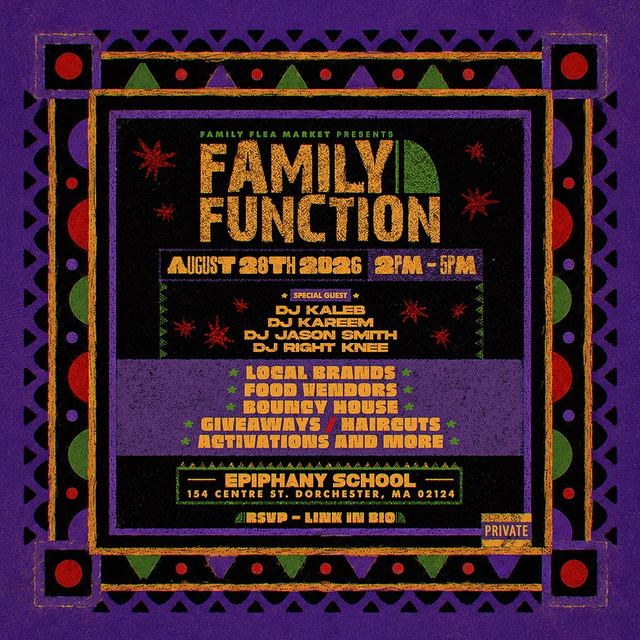 Family Function (Private Family Experience), Fri, Aug 28, Epiphany School, Dorchester