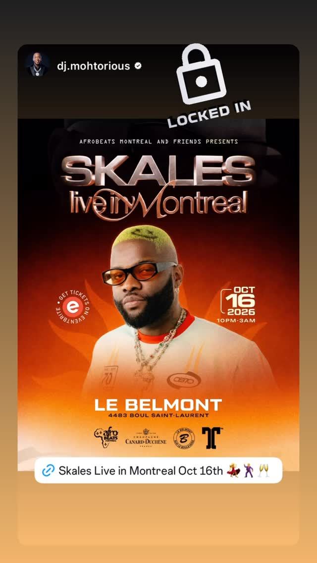 Skales Live in Montreal, Fri, Oct 16, Le Belmont, Plateau