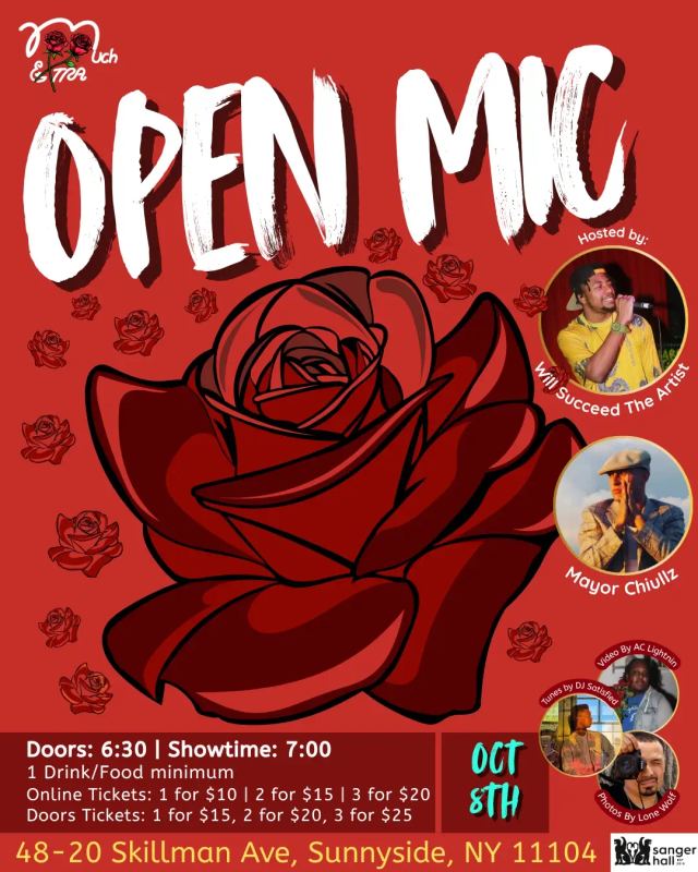 Open Mic, Thu, Oct 8, Sanger Hall, Sunnyside