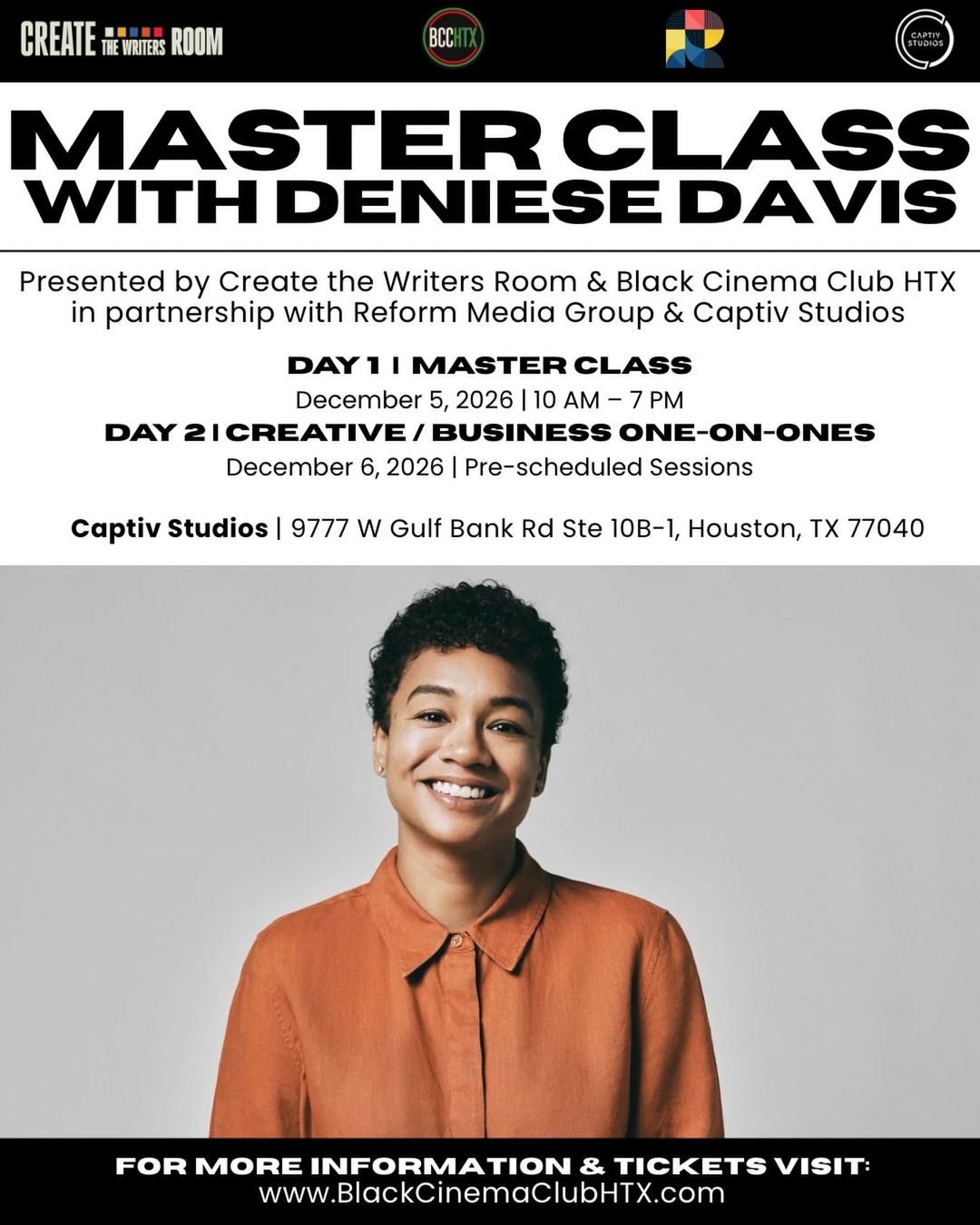 MASTER CLASS WITH DENIESE DAVIS