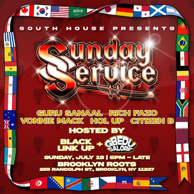 Sunday Service, Sun, Jul 19, Brooklyn Roots, Bushwick