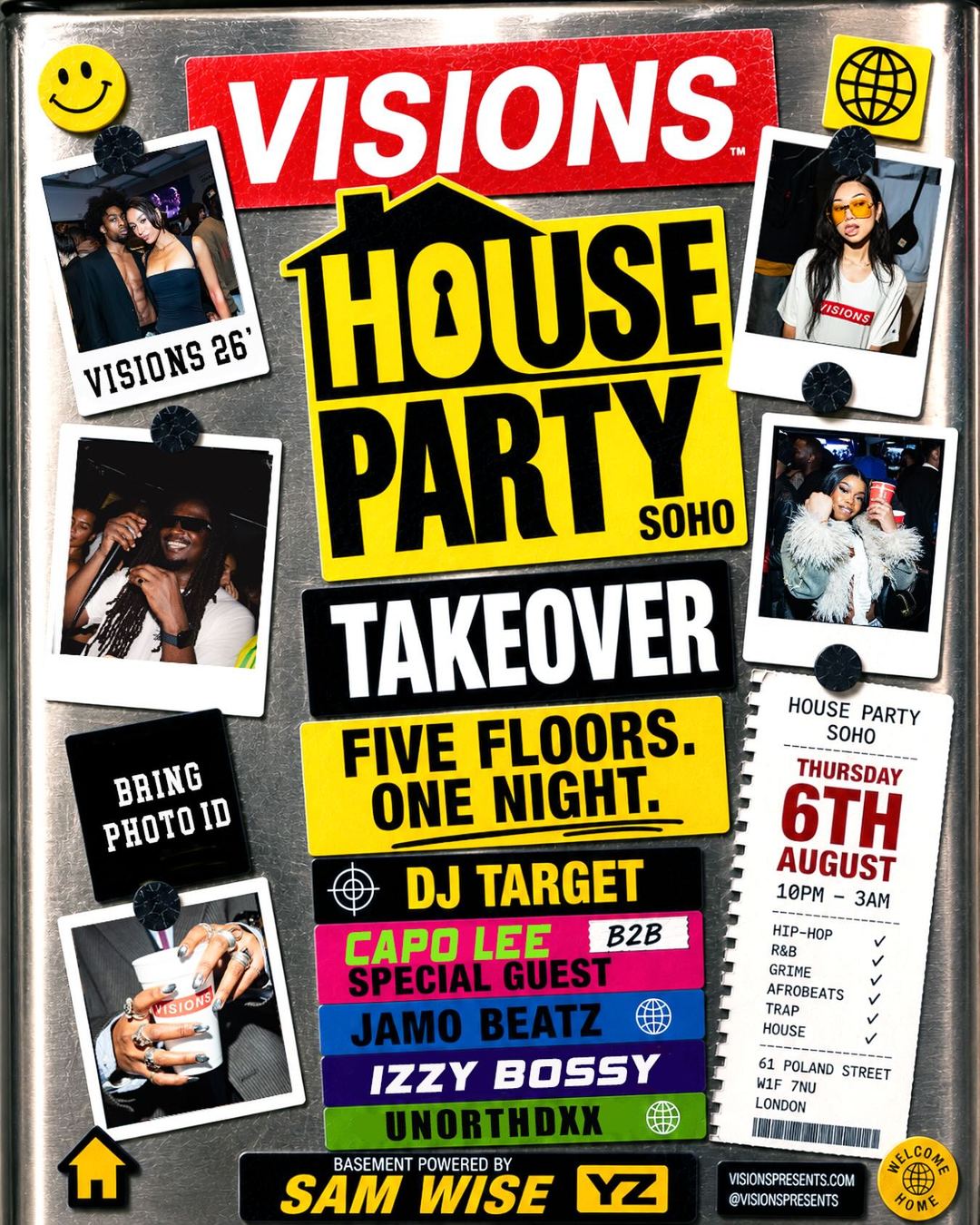 Visions House Party Soho Takeover