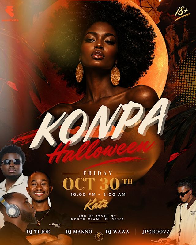 Neg Chelbè Ent. Presents: Konpa Halloween, Fri, Oct 30, Katz Miami Restaurant and Lounge