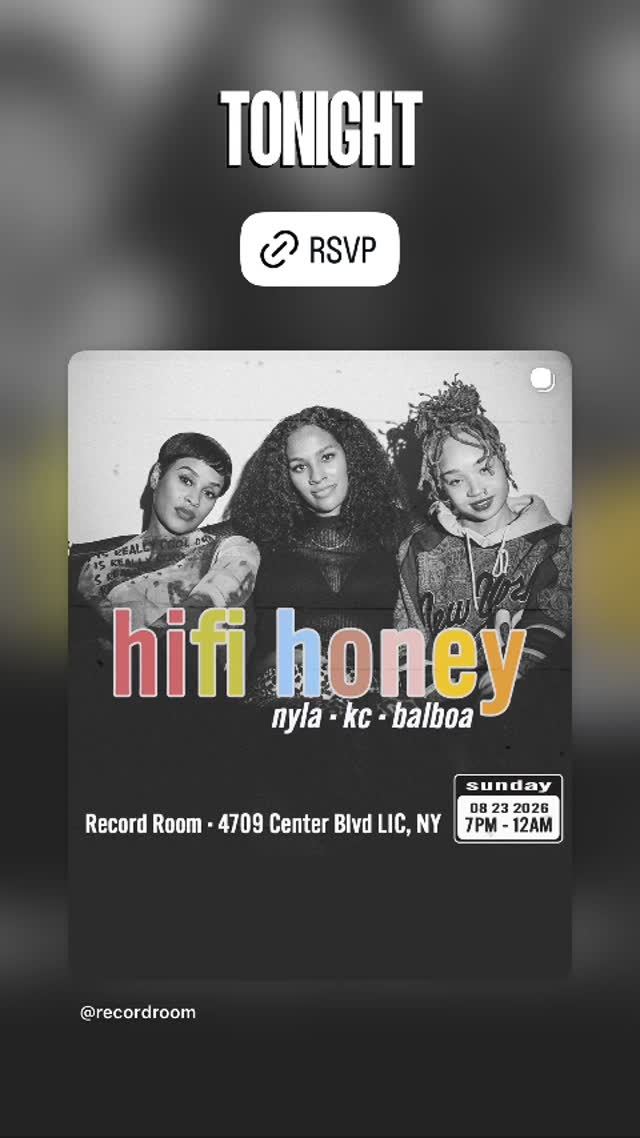 HI-FI HONEY, Sun, Aug 23, Record Room, Bed-Stuy