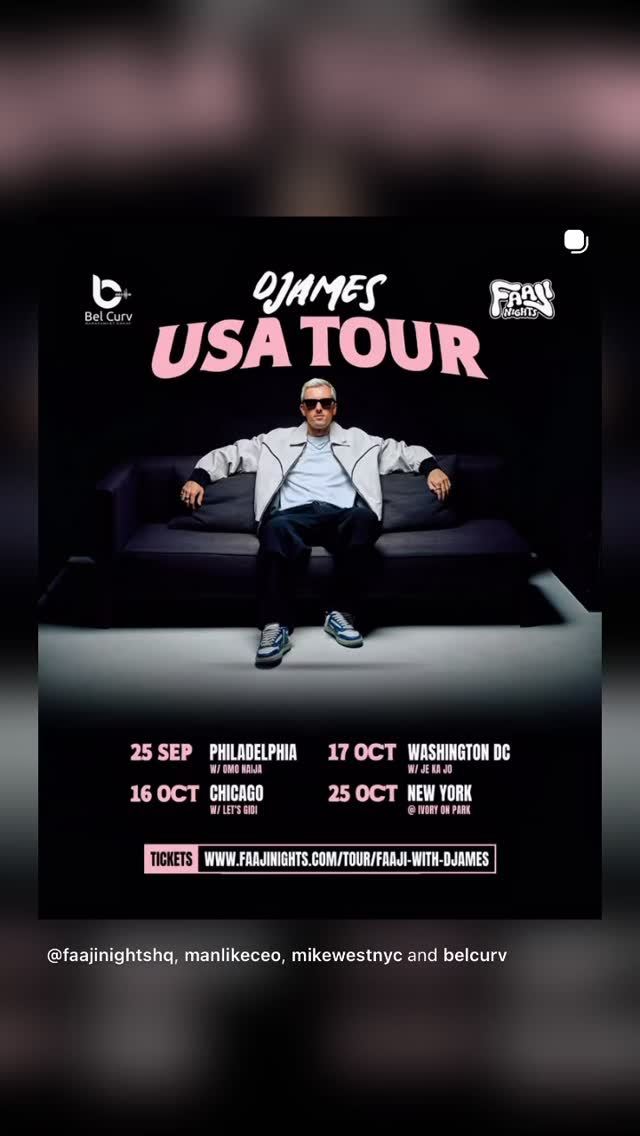 DJAMES USA TOUR DATES, Sun, Oct 25, Story On Park, Adams Morgan