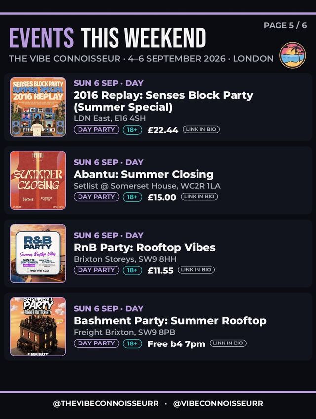RnB Party: Rooftop Vibes, Sun, Sep 6, Brixton Storeys, Brixton