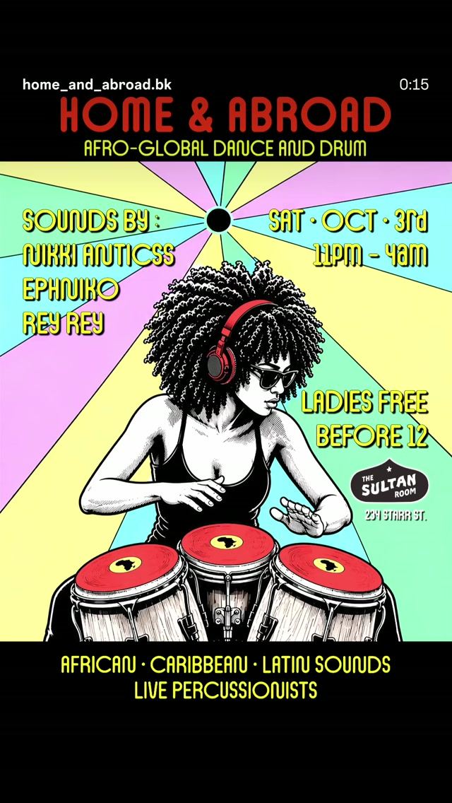 HOME & ABROAD, Sat, Oct 3, The Sultan Room, Bushwick