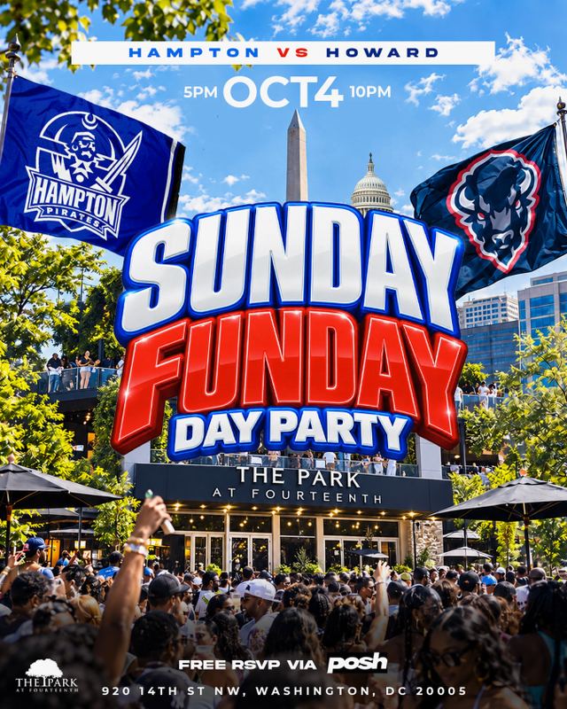 Hampton vs Howard Sunday Funday Day Party, Sun, Oct 4, Park at 14th