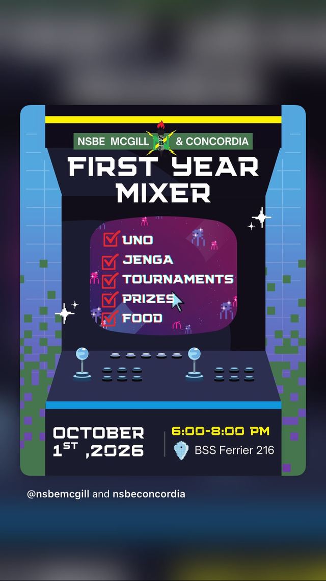 FIRST YEAR MIXER, Thu, Oct 1, BSS Ferrier 216