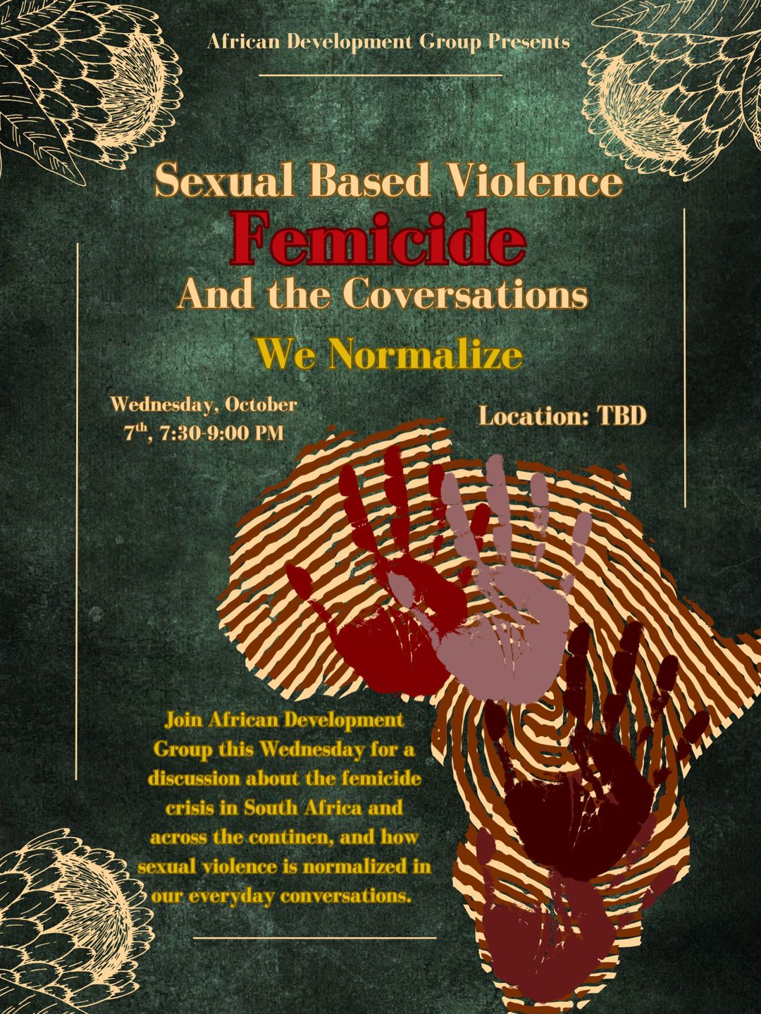 Sexual Based Violence Femicide And the Conversations We Normalize — flyer 2