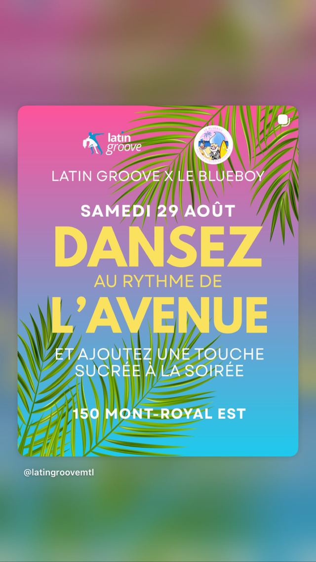 Latin Groove x Le Blueboy, Sat, Aug 29, Le Blueboy, Le Plateau-Mont-Royal