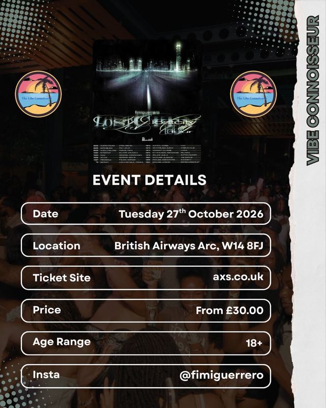 Fimiguerrero Live In London, Tue, Oct 27, British Airways Arc