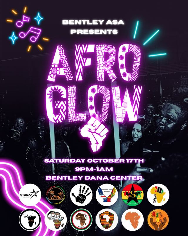 Afro Glow in the Dark Party, Sat, Oct 17, Bentley Dana Center