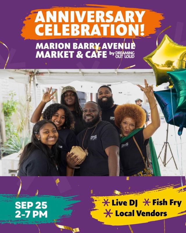 Anniversary Celebration!, Fri, Sep 25, Marion Barry Avenue Market & Cafe