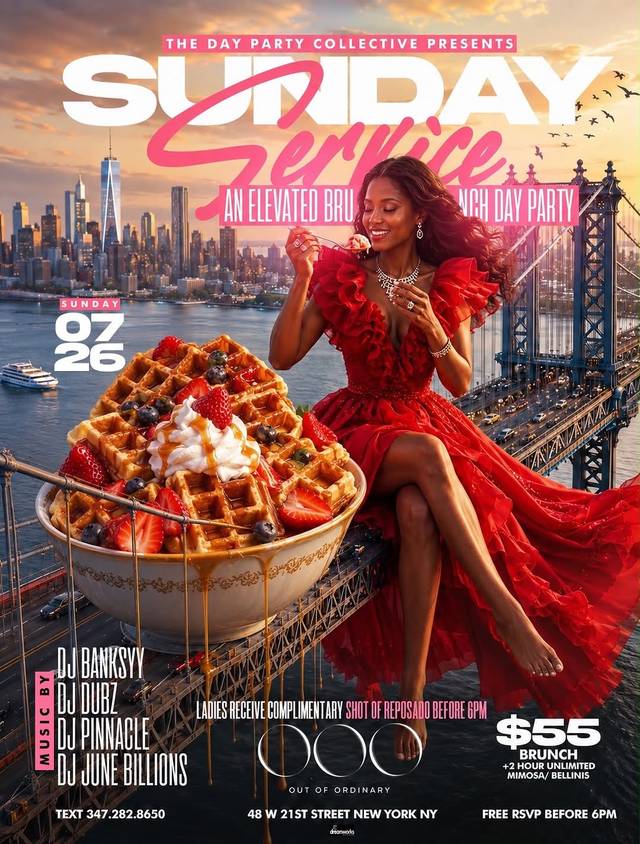Sunday Service — Brunch & Day Party, Sun, Jul 26, Out of Ordinary, Flatiron