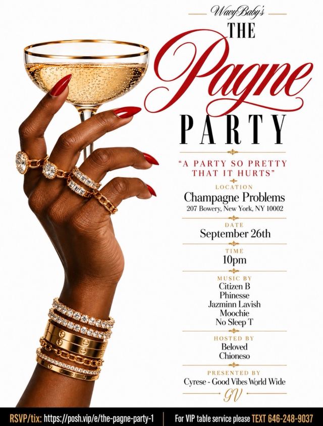 The Pagne Party, Sat, Sep 26, Champagne Problems, Lower East Side