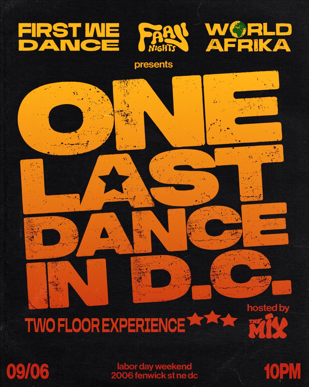 One Last Dance — flyer 2