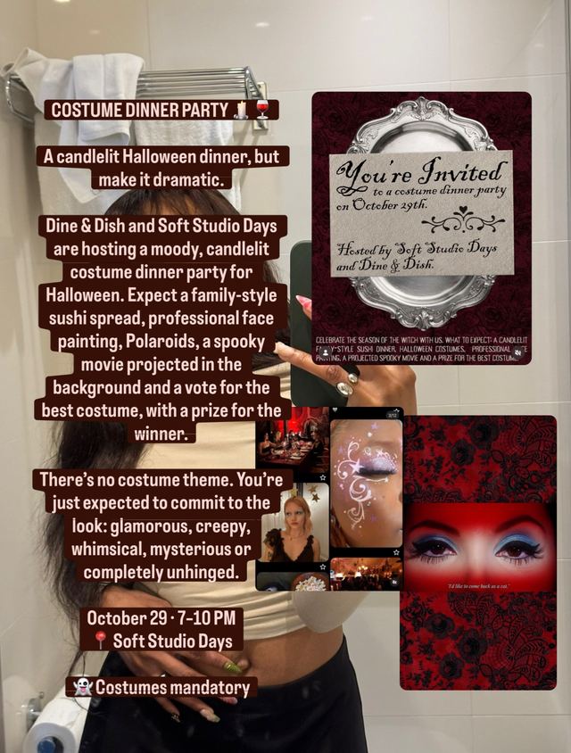 COSTUME DINNER PARTY, Thu, Oct 29, Soft Studio Days