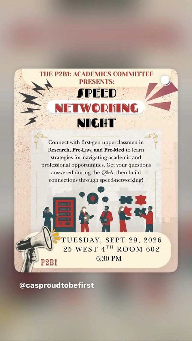 Speed Networking Night, Tue, Sep 29, 25 West 4th Room 602