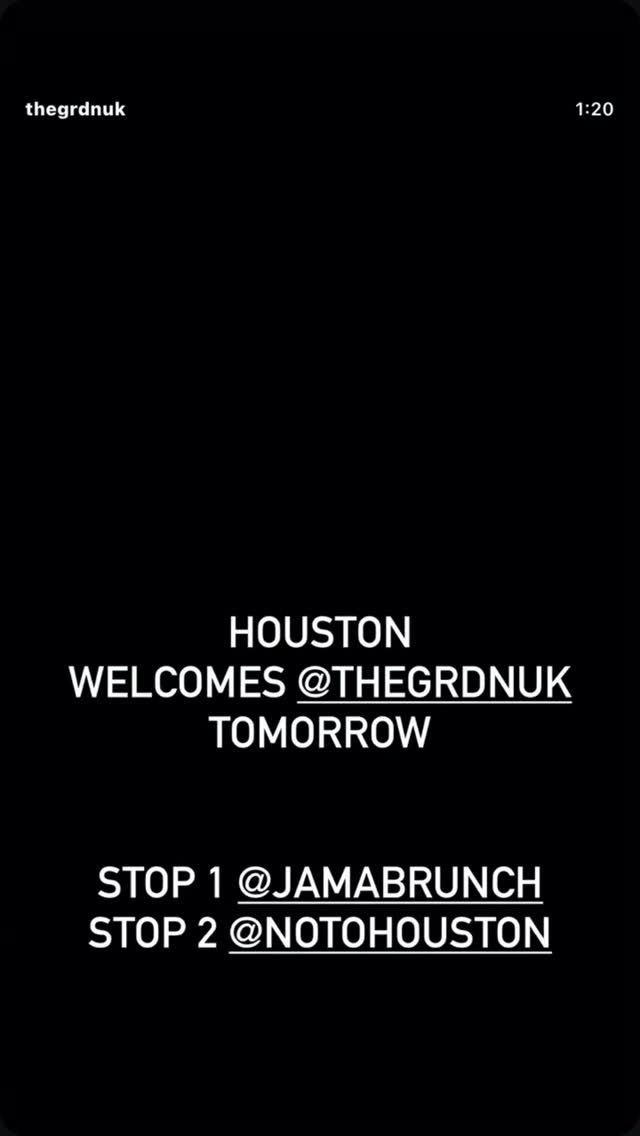 Houston Welcomes @thegrdnuk
