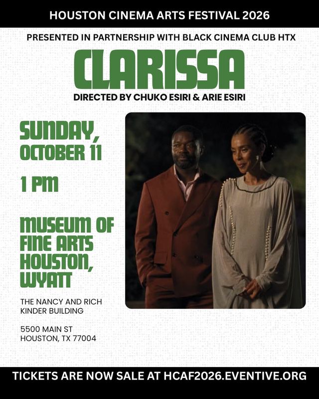 CLARISSA, Sun, Oct 11, Museum of Fine Arts, Houston