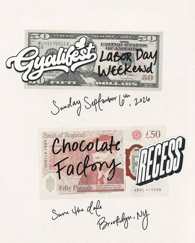 Gyalifest X Recess, Sun, Sep 6, The Chocolate Factory, Bushwick