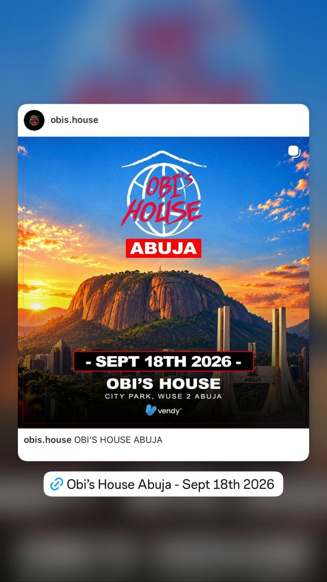 OBI'S HOUSE ABUJA, Fri, Sep 18, OBI'S HOUSE, Wuse 2