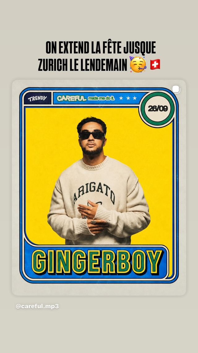 GINGERBOY, Sat, Sep 26