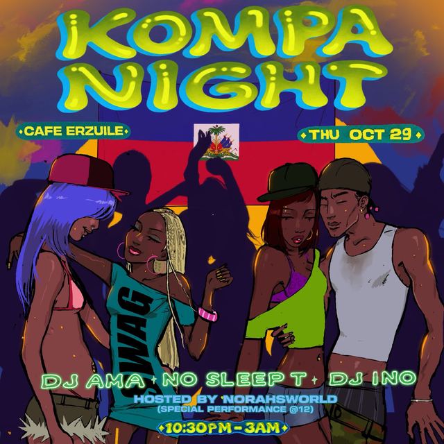 Kompa NIGHT, Thu, Oct 29, Cafe Erzulie, Bushwick