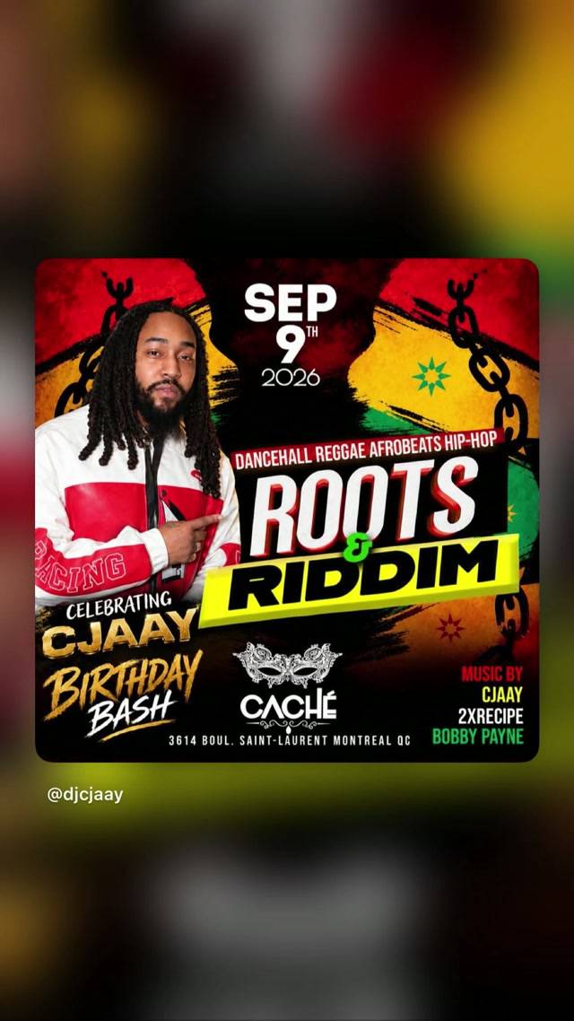 Roots & Riddim, Wed, Sep 9, Caché, Le Plateau-Mont-Royal
