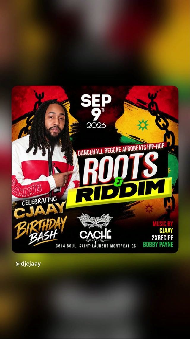 Roots & Riddim, Wed, Sep 9, Caché, Le Plateau-Mont-Royal