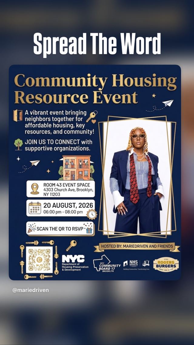 Community Housing Resource Event, Thu, Aug 20, Room 43 Event Space, East Flatbush