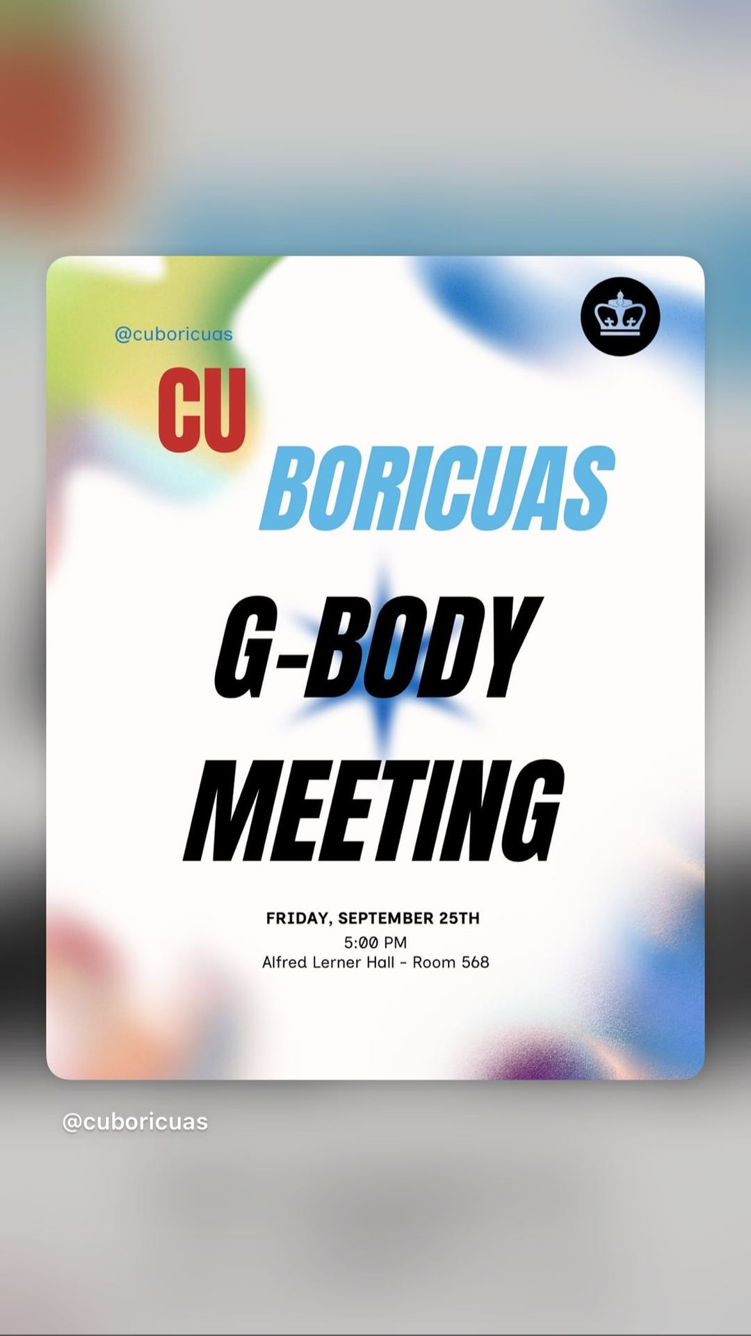 CU Boricuas G-Body Meeting
