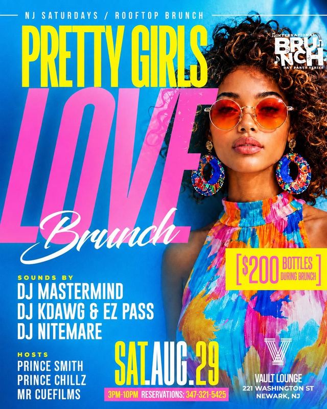 Pretty Girls Love Brunch, Sat, Aug 29, Vault Lounge