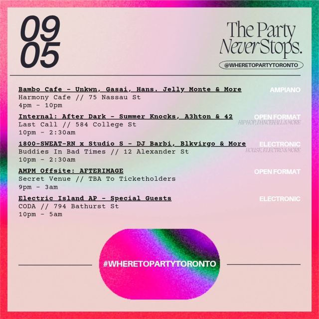 Internal: After Dark - Summer Knocks, A3hton & 42, Sat, Sep 5, Last Call