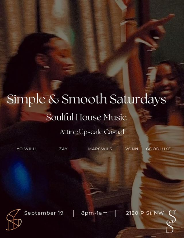 Simple & Smooth Saturdays, Sat, Sep 19, Syn Dupont Lounge & Bar, Dupont Circle