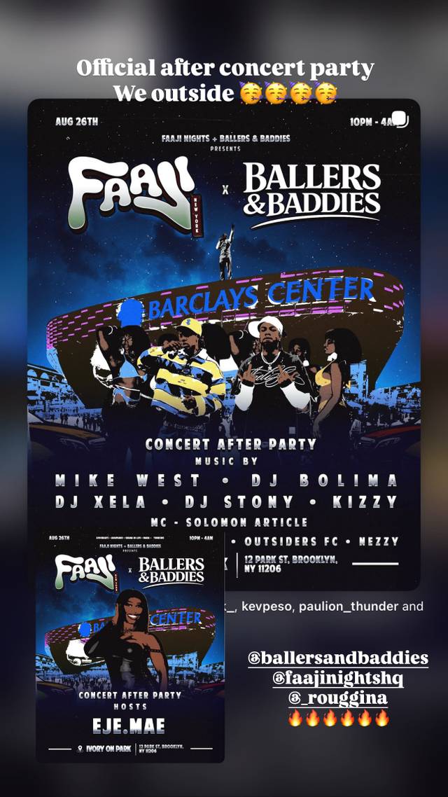 Official After Concert Party, Wed, Aug 26, Ivory Rooftop, Brooklyn