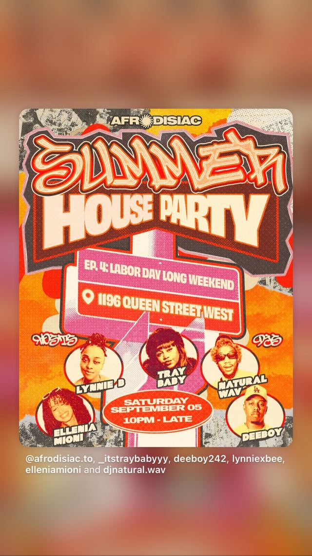 Summer House Party, Sat, Sep 5, The Bloc, Queen West