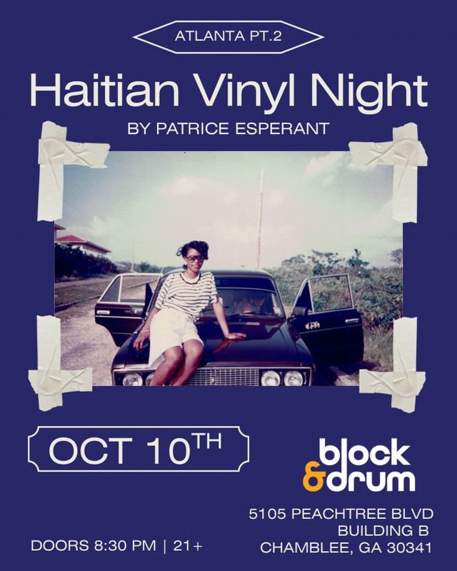 Haitian Vinyl Night, Sat, Oct 10, Block & Drum